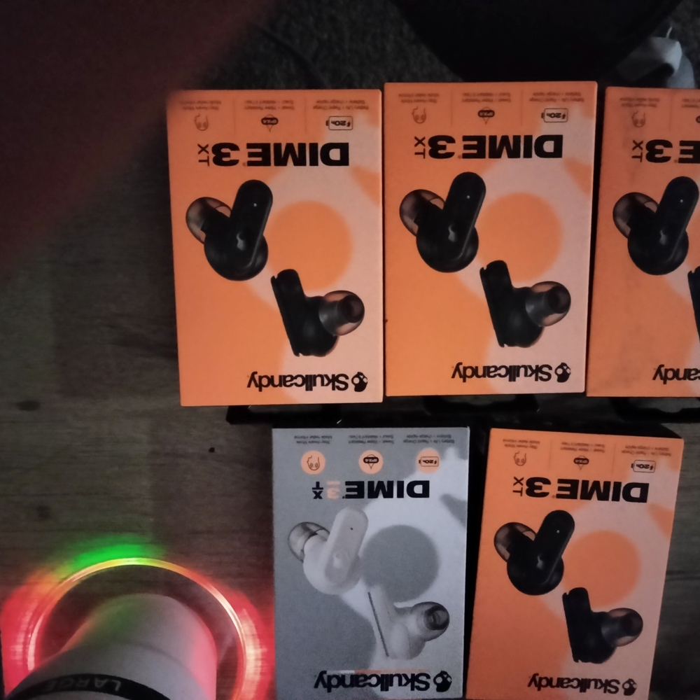 Skullcandy Dime 3 XT Wireless Earbuds - Black and White